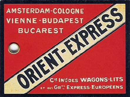 Ticket for the famed Orient Express, 1898.