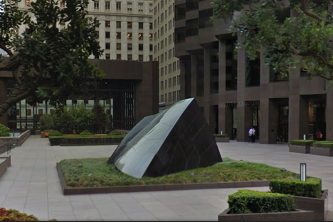 "The Banker's Heart" in the A.P. Giannini Plaza.