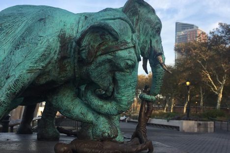 The Brooklyn Bridge Elephant Stampede Memorial.