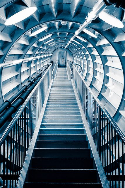 Inside Atomium in Brussels