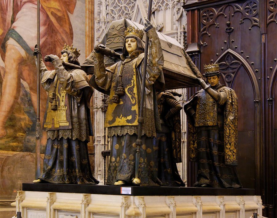 Tomb of Columbus in Seville Cathedral
