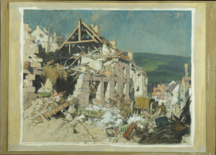 "Clearing Out the Road through Mont St. Père," by William James Aylward