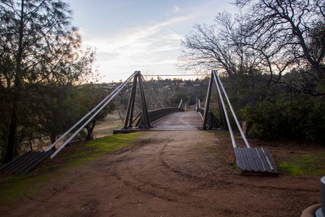 Looking east across the bridge.