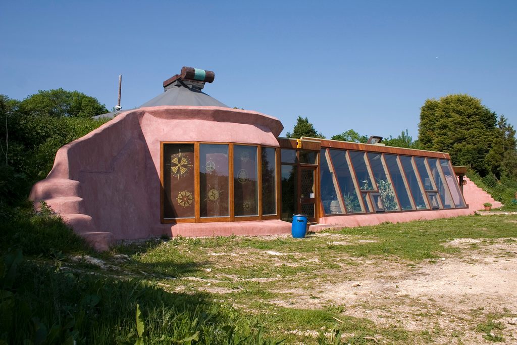 Earthships can be found around the world. This one is in Brighton, England. 