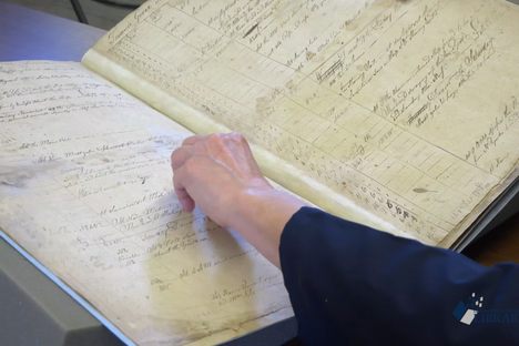 The rare logbook is now held by Georgetown's Booth Family Center for Special Collections. 