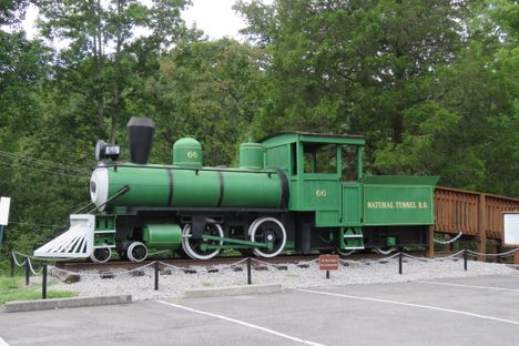 Rim Rock Railroad Engine at the Park's Parking Lot 08.14.2021