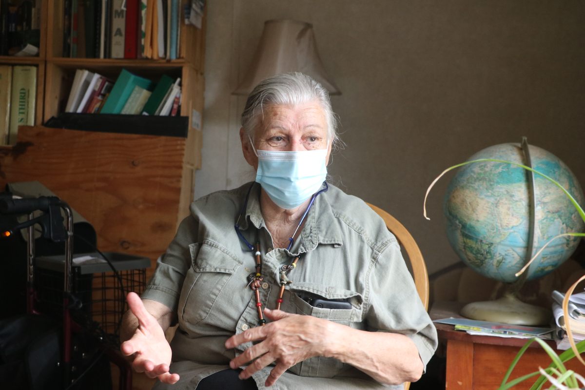 Nova Kim at her home in Chelsea, Vermont.