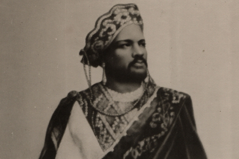 An undated photograph of Aldridge as Othello (cropped).