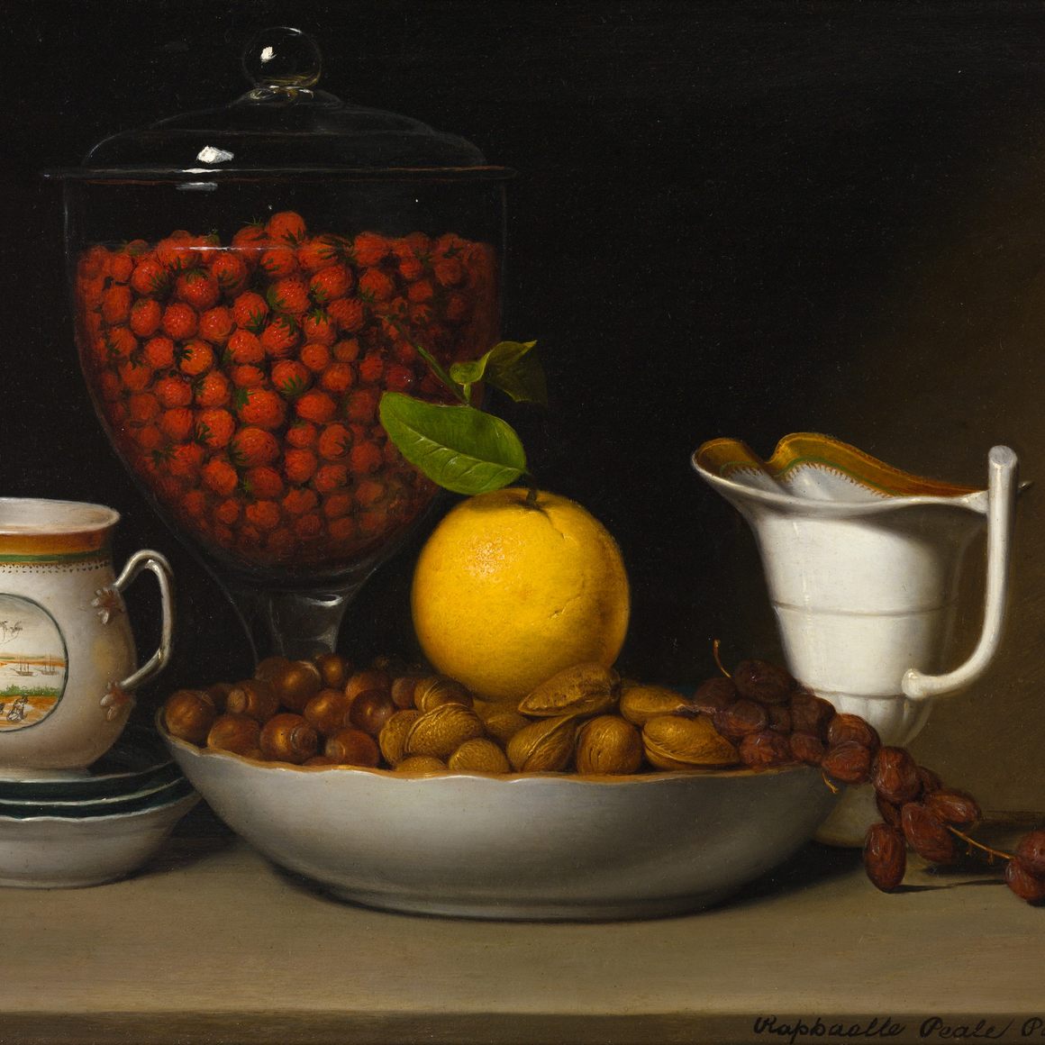 Raphaelle Peale, Still Life - Strawberries, Nuts, &c., 1822