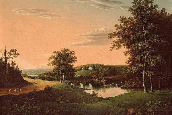Painting of Point Breeze Estate by Charles B. Lawrence