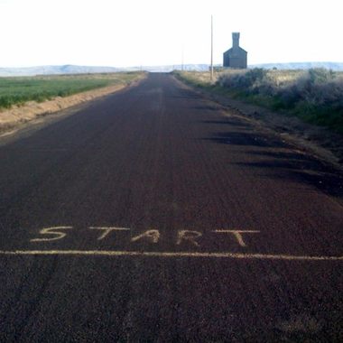 Gravity Hill starting line.
