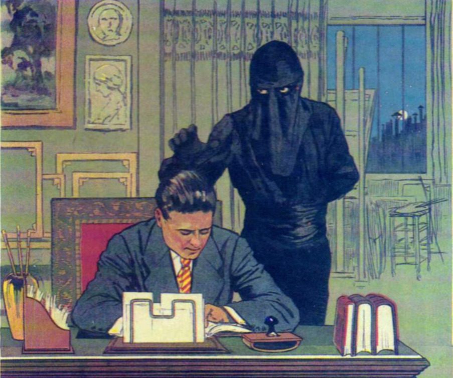 The cover of Le Mort qui tue, an early Fantomas novel