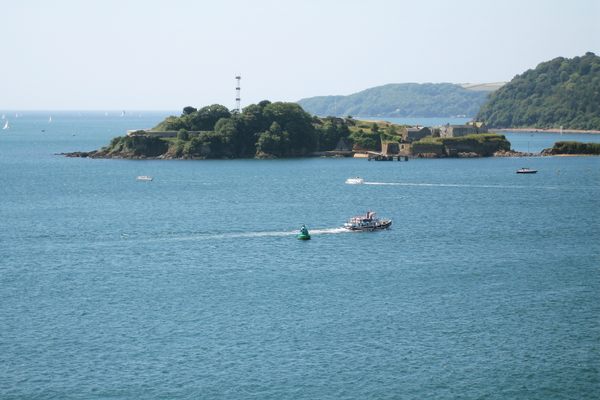 View of Drake's Island from Plymouth Hoe