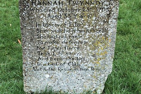 Hannah Twynnoy's Gravestone