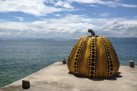 One of Yayoi Kusama's wonderful pumpkins.