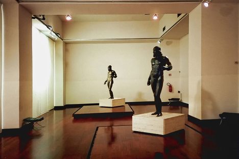 The statues on display