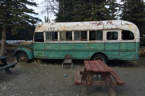 "The Magic Bus" replica used in Into the Wild