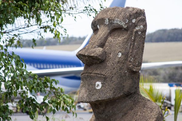 Moai at the airport