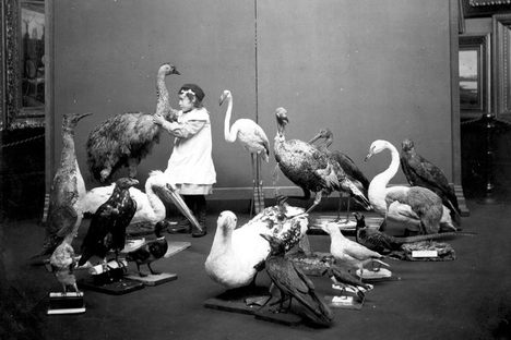 Fascinating Early Photographs of the Blind Experiencing a Museum Through Touch