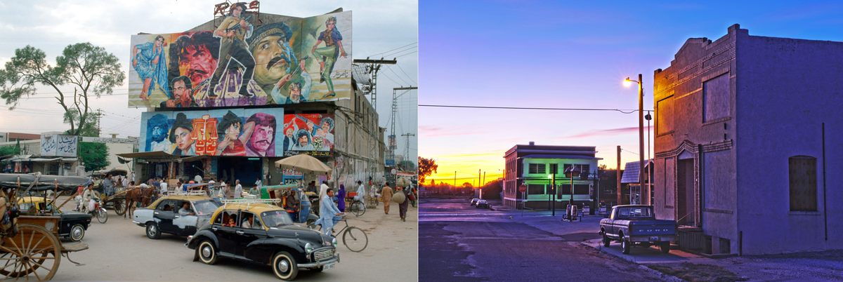Coming from the bustle of Islamabad, Pakistan (left), Zahir Khalid found the quiet of Lusk, Wyoming, and the surrounding plains (right) unsettling when he came to buy C&H Refinery in 1998.