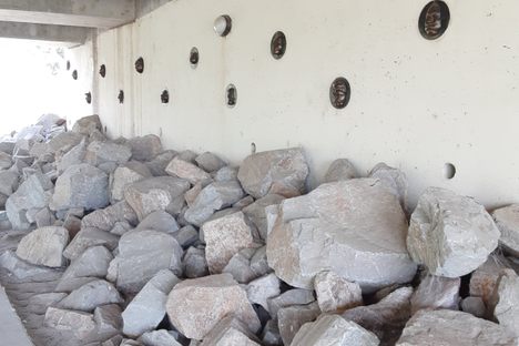 The faces under Faces Bridge.