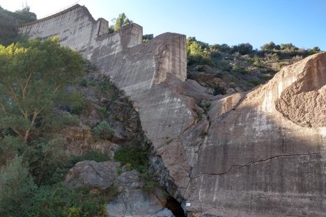 The ruins of the Malpasset Dam.