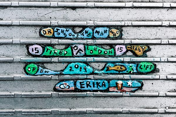 Millennium Bridge Tiny Chewing Gum Art.