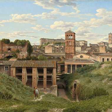 A view of the Cloaca Maxima in 1814, as rendered by artist Christoffer Wilhelm Eckersberg