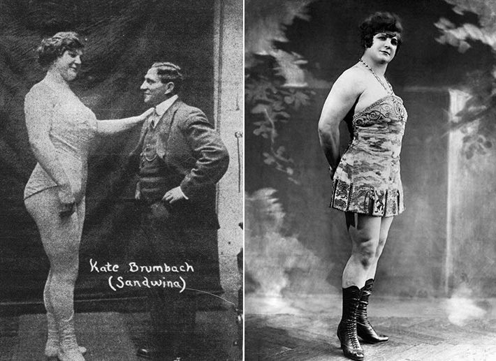 Left, Brumbach with her husband; right, photographed in the early 1920s. 