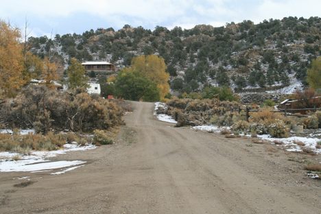 Looking east along street into courthouse (which is behind the camera).