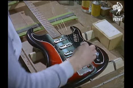 Watch Electric Guitars Being Made in 1965 England