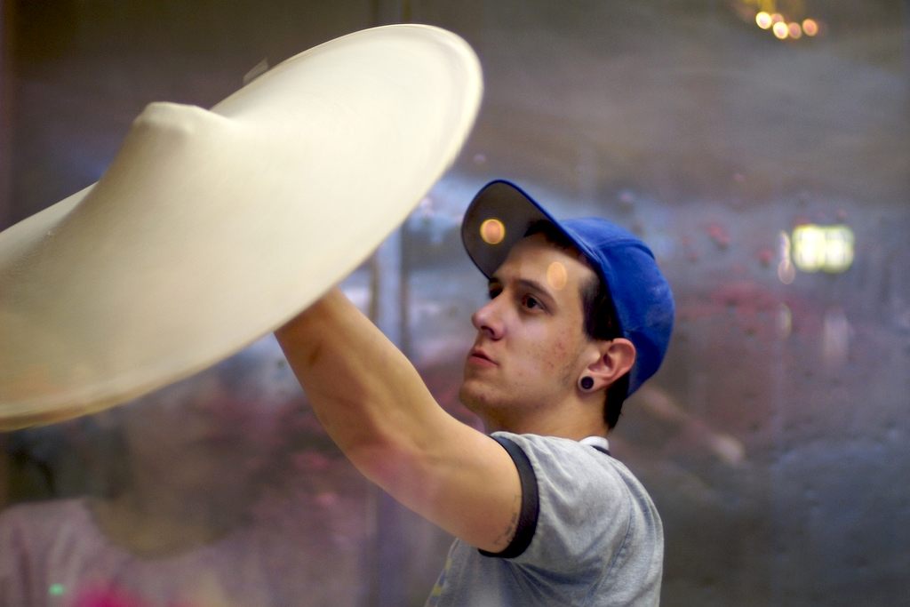 For some, pizza dough being tossed was an unusual sight in 1944.