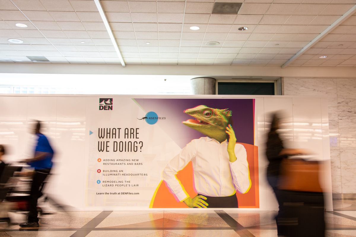 Airport officials claim the lizard lair is not being renovated at this time.