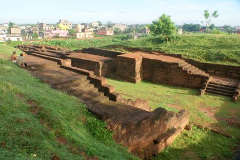 The Mauryan-era fortification in Sisupalgarh.