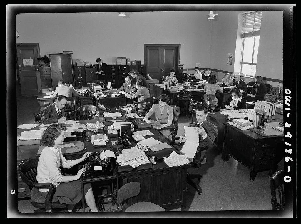 Office of War Information research workers, Washington DC, 1942.