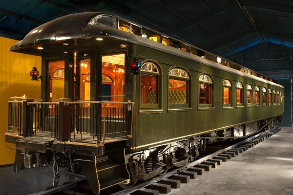 Ringling's personal train car, which accompanied the Ringling Bros. and Barnum & Bailey Circus during the early 1900s.