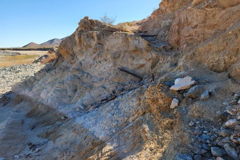 Looking back at the washed-out steps.