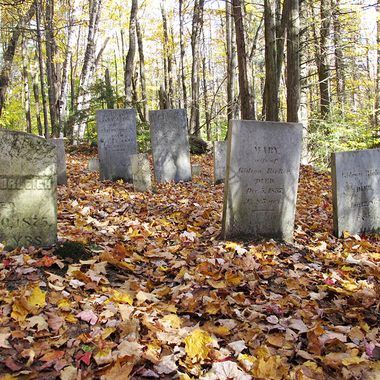 The cemetery on Ricker Mountain.