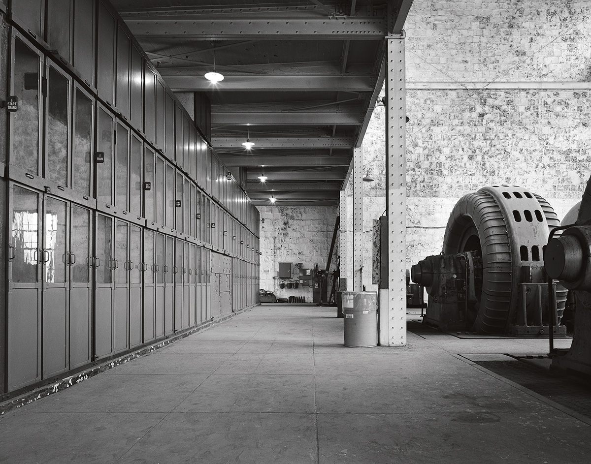 Somerset Substation, breaker cabinets and rotary converters.