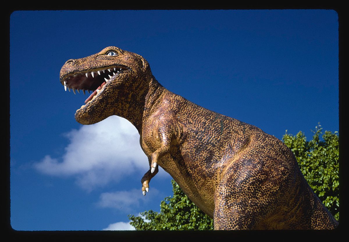 <em>Dinosaur detail up, Magic Carpet Golf</em>, Florida, 1985.