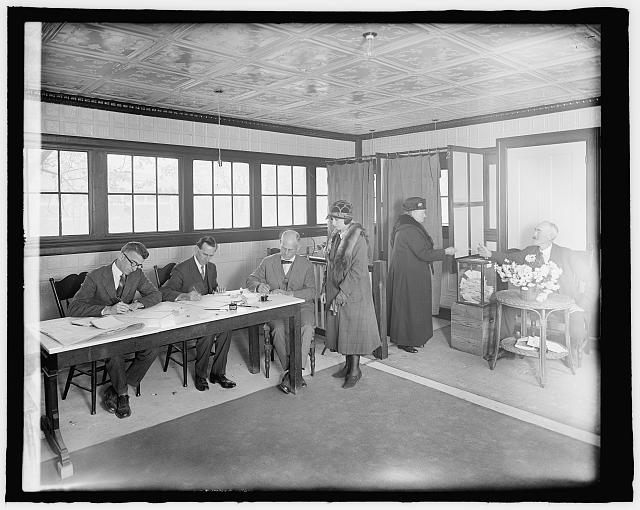 A Maryland polling station, 1924