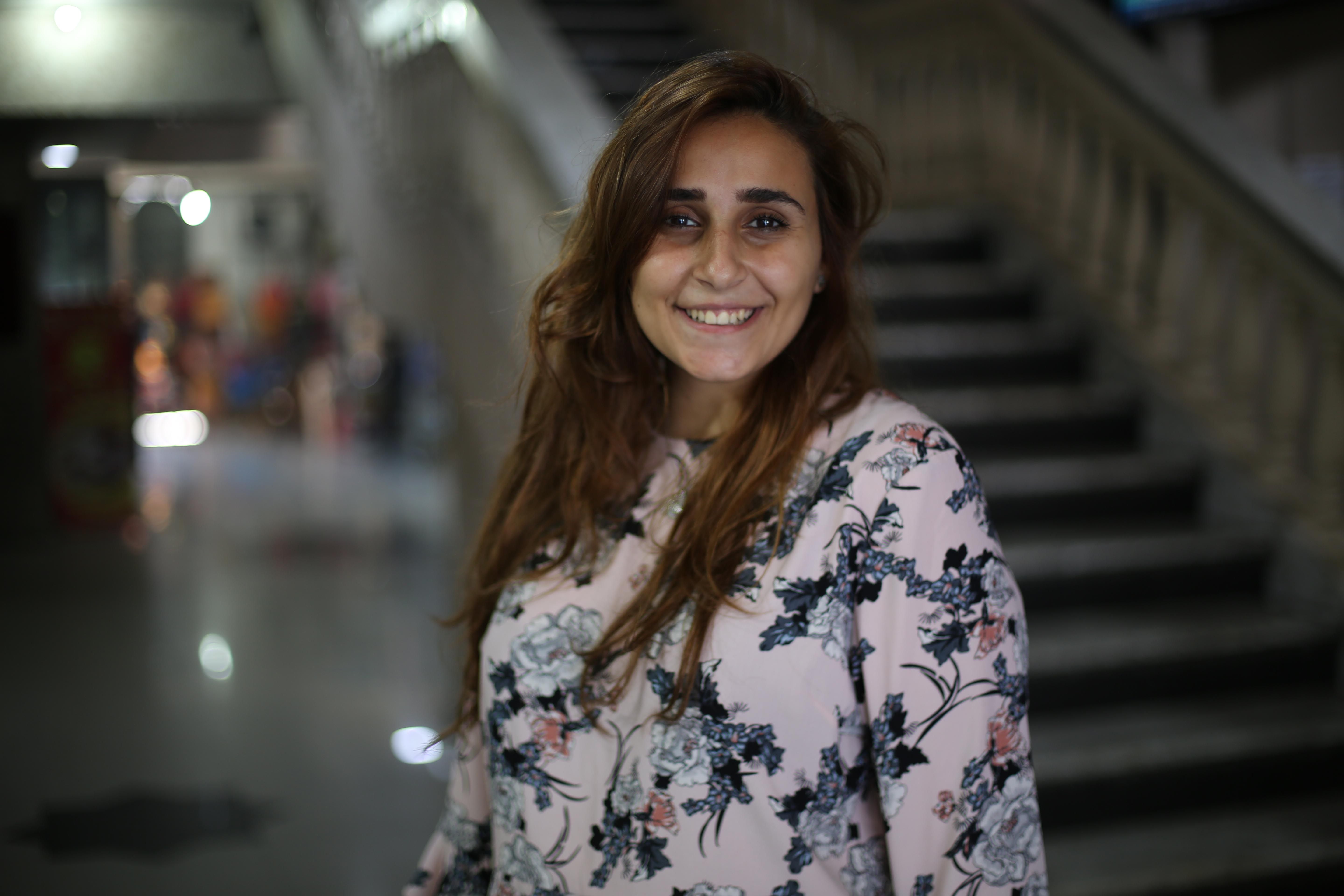 Hend Al-Khodary, 22, considered the first Gazan woman to practice circus.