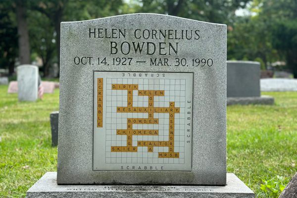 Scrabble Grave, Helen Cornelius Bowden