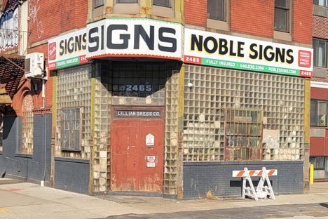 Exterior of Noble Signs, where the collection is housed.