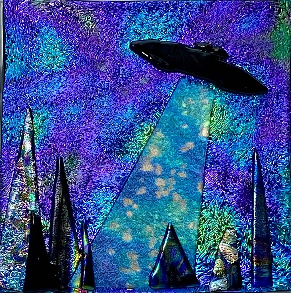 "The Roswell Diaries" original Green Glow art by Heidi Reichenbach Finley