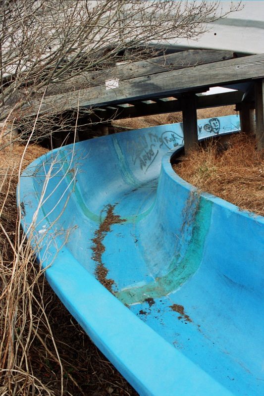 Abandoned water slide