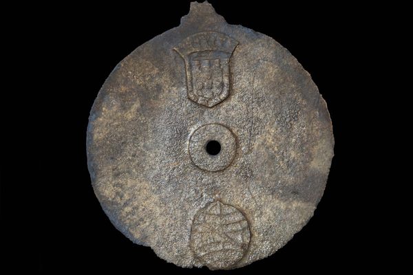 The oldest mariner's astrolabe ever found, decorated with the Portuguese coat of arms.