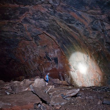 Smooth, massive walls make for an intriguing surprise compared to typical cave architecture