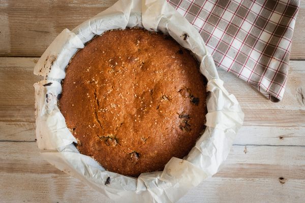 It's not hard to find the ingredients for this simple vegan cake. 