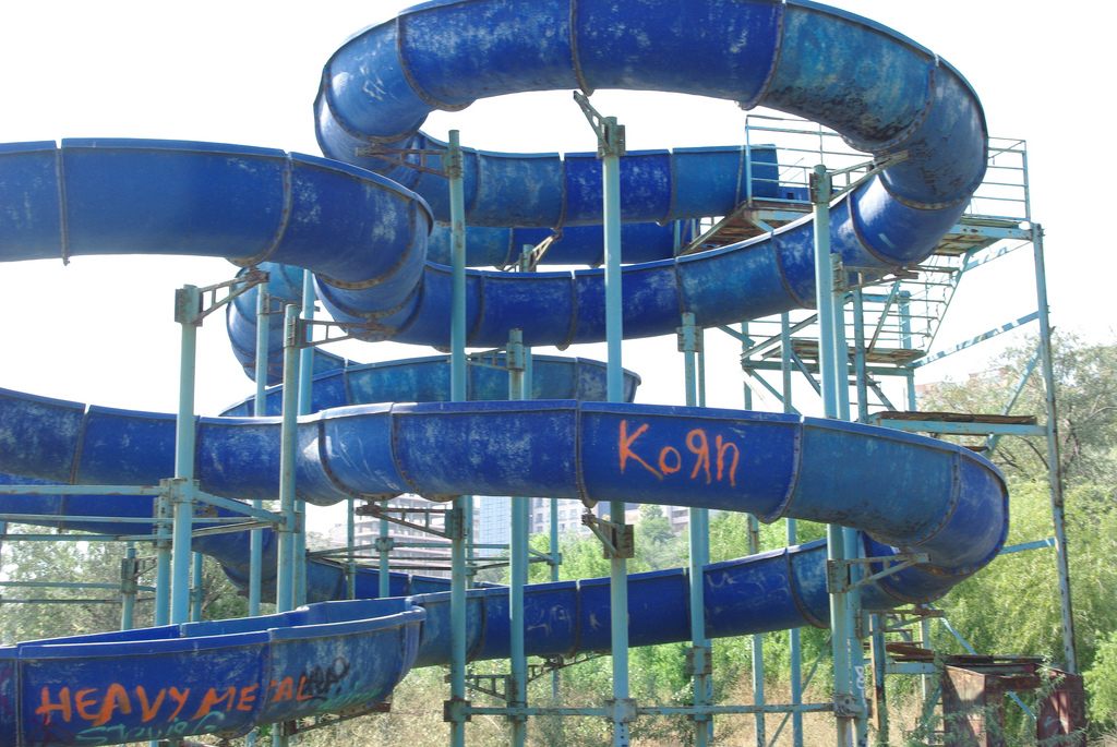 Romania abandoned water slide